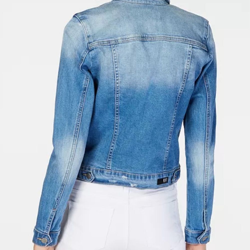 Kut from the Kloth Amelia Light Blue Distressed Jean Jacket Size S - Picture 2 of 16